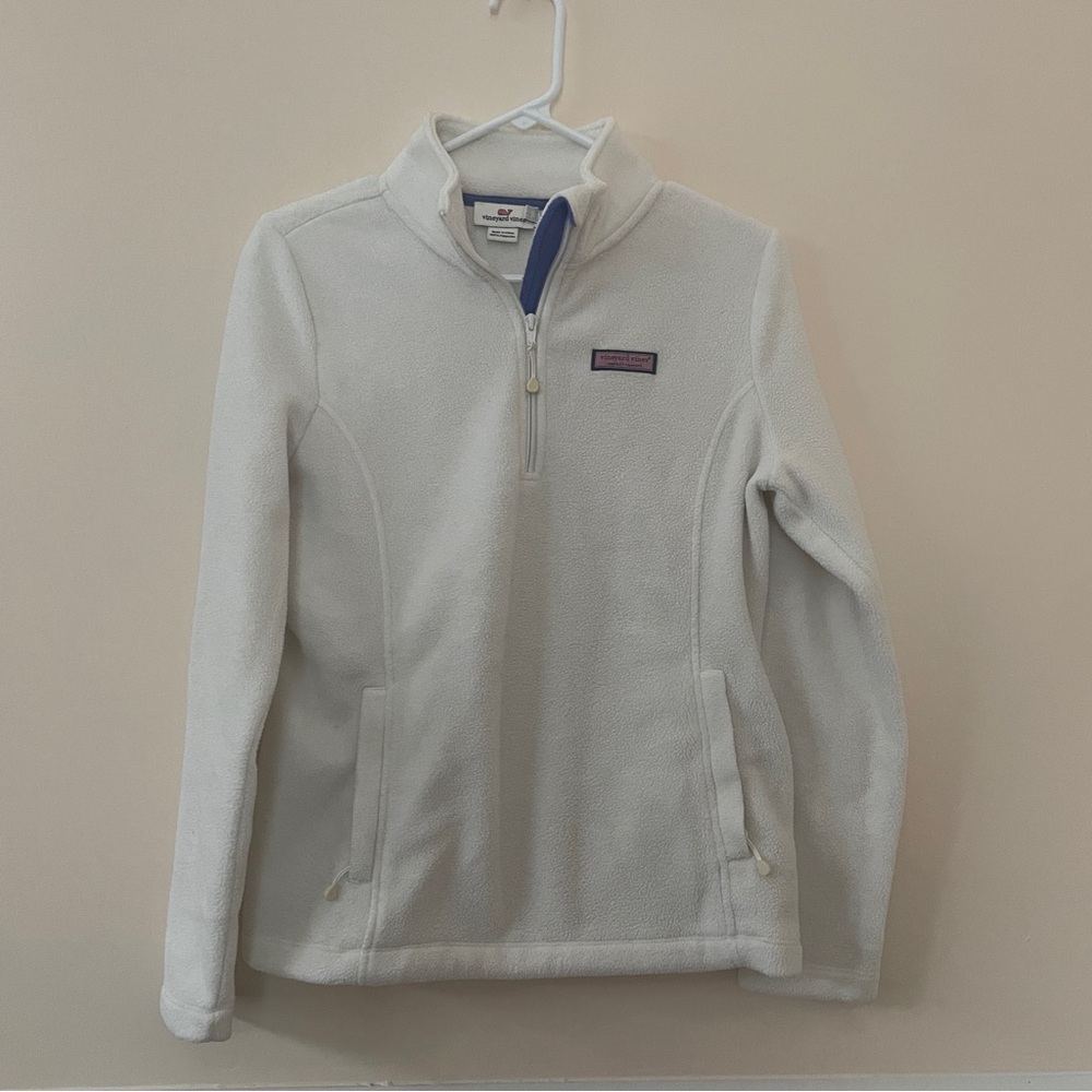 Vineyard Vines White Sherpa Pullover XS
